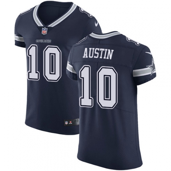 Men's Nike Dallas Cowboys 10 Tavon Austin Navy Blue Team Color Vapor Untouchable Elite Player NFL Jersey