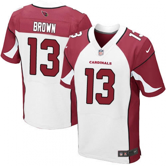 Men's Nike Arizona Cardinals 13 Jaron Brown Elite White NFL Jersey