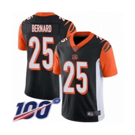 Men's Cincinnati Bengals 25 Giovani Bernard Black Team Color Vapor Untouchable Limited Player 100th Season Football Jersey