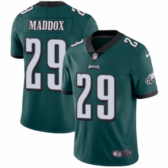 Men's Nike Philadelphia Eagles 29 Avonte Maddox Midnight Green Team Color Vapor Untouchable Limited Player NFL Jersey