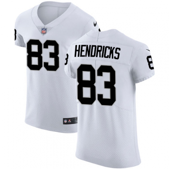 Men's Nike Oakland Raiders 83 Ted Hendricks White Vapor Untouchable Elite Player NFL Jersey