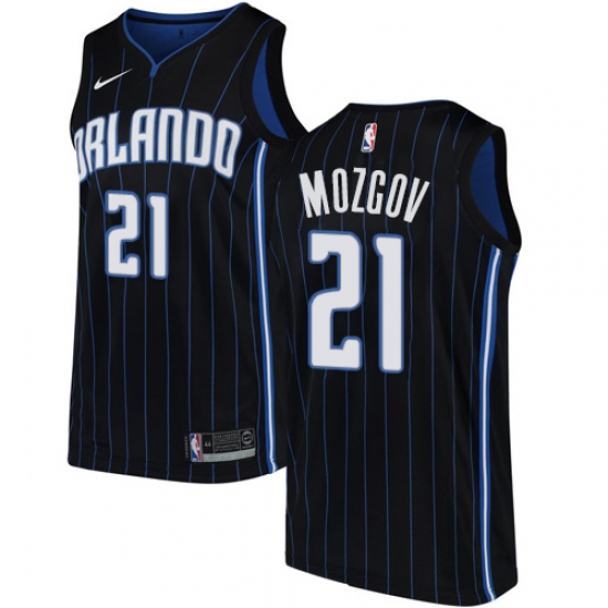 Men's Nike Orlando Magic 21 Timofey Mozgov Authentic Black NBA Jersey Statement Edition