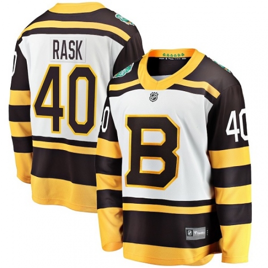 Youth Boston Bruins 40 Tuukka Rask White 2019 Winter Classic Fanatics Branded Breakaway NHL Jersey