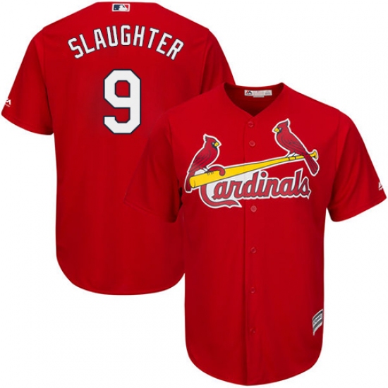 Youth Majestic St. Louis Cardinals 9 Enos Slaughter Authentic Red Alternate Cool Base MLB Jersey