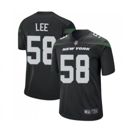 Men's New York Jets 58 Darron Lee Game Black Alternate Football Jersey