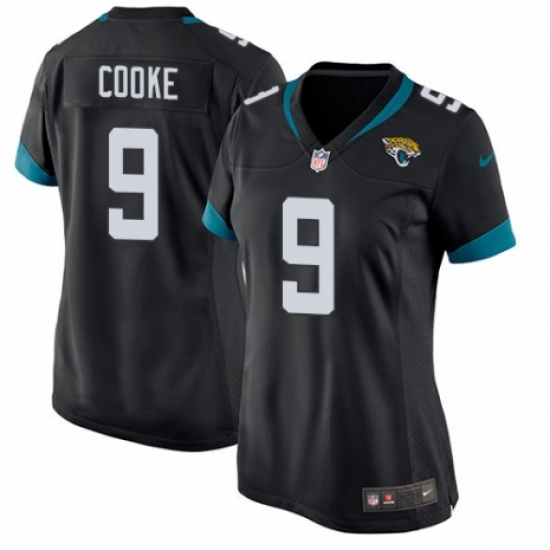 Women's Nike Jacksonville Jaguars 9 Logan Cooke Game Teal Green Team Color NFL Jersey