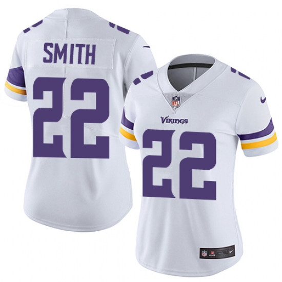 Women's Nike Minnesota Vikings 22 Harrison Smith White Vapor Untouchable Limited Player NFL Jersey