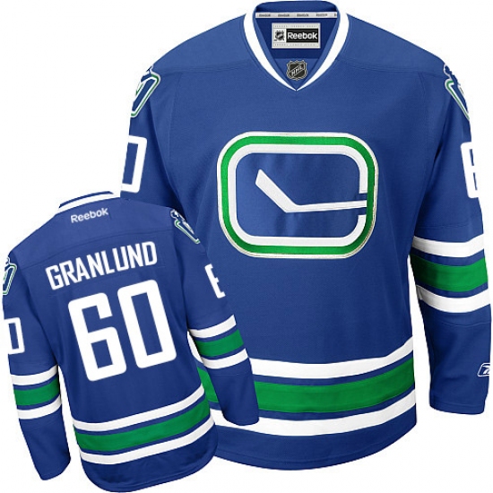 Youth Reebok Vancouver Canucks 60 Markus Granlund Premier Royal Blue Third NHL Jersey