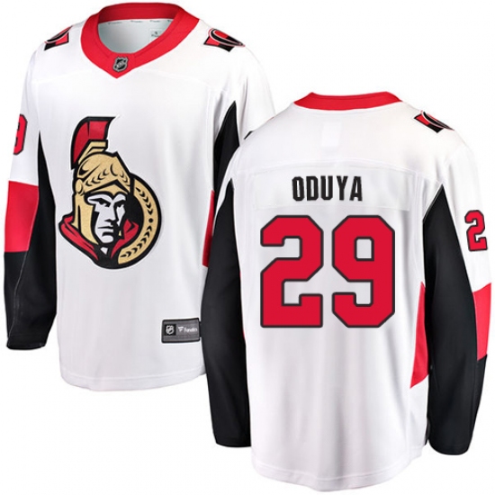 Men's Ottawa Senators 29 Johnny Oduya Fanatics Branded White Away Breakaway NHL Jersey