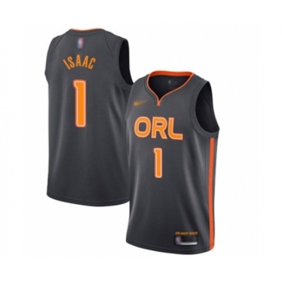 Youth Orlando Magic 1 Jonathan Isaac Swingman Charcoal Basketball Jersey - 2019 20 City Edition