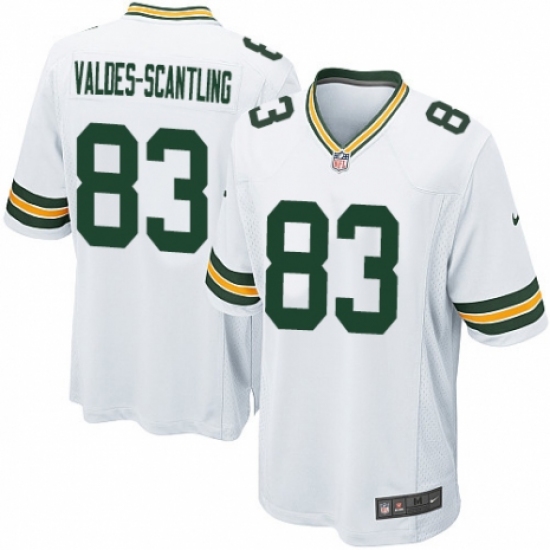 Men's Nike Green Bay Packers 83 Marquez Valdes-Scantling Game White NFL Jersey