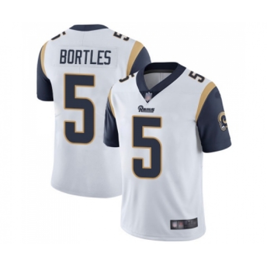 Youth Los Angeles Rams 5 Blake Bortles White Vapor Untouchable Limited Player Football Jersey