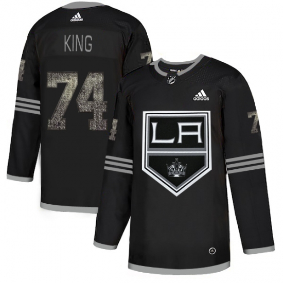Men's Adidas Los Angeles Kings 74 Dwight King Black Authentic Classic Stitched NHL Jersey
