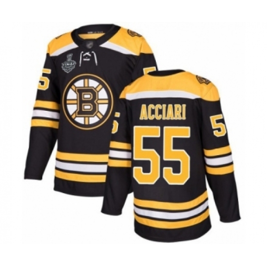 Youth Boston Bruins 55 Noel Acciari Authentic Black Home 2019 Stanley Cup Final Bound Hockey Jersey