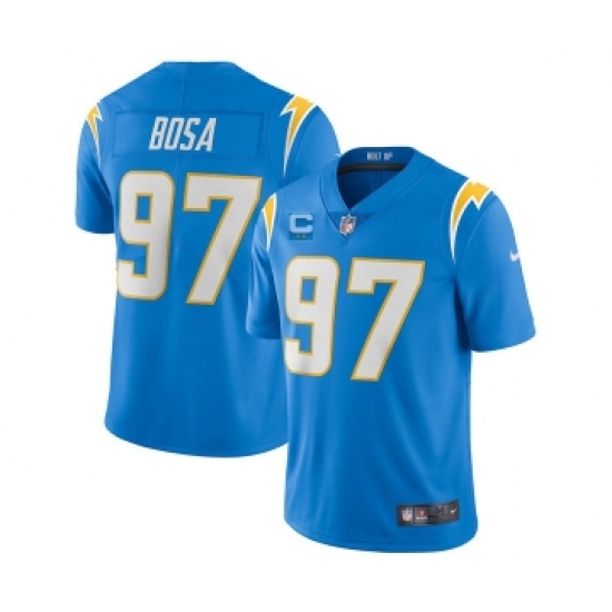 Men's Los Angeles Chargers 2022 97 Joey Bosa Blue With 2-star C Patch Vapor Untouchable Limited Stitched NFL Jersey