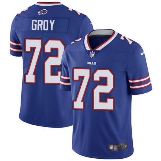 Youth Nike Buffalo Bills 72 Ryan Groy Royal Blue Team Color Vapor Untouchable Limited Player NFL Jersey