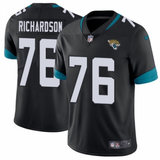 Men's Nike Jacksonville Jaguars 76 Will Richardson Teal Green Team Color Vapor Untouchable Limited Player NFL Jersey