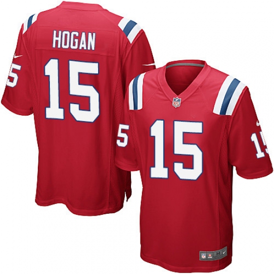 Men's Nike New England Patriots 15 Chris Hogan Game Red Alternate NFL Jersey
