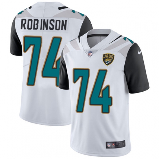 Youth Nike Jacksonville Jaguars 74 Cam Robinson White Vapor Untouchable Limited Player NFL Jersey