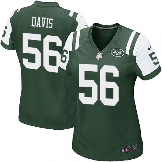 Women's Nike New York Jets 56 DeMario Davis Game Green Team Color NFL Jersey