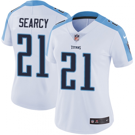 Women's Nike Tennessee Titans 21 Da'Norris Searcy White Vapor Untouchable Limited Player NFL Jersey