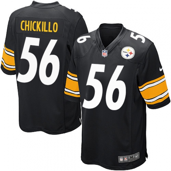 Men's Nike Pittsburgh Steelers 56 Anthony Chickillo Game Black Team Color NFL Jersey