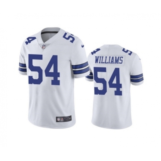 Men's Dallas Cowboys 54 Sam Williams White Vapor Limited Stitched Jersey
