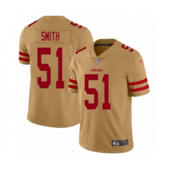 Youth San Francisco 49ers 51 Malcolm Smith Limited Gold Inverted Legend Football Jersey