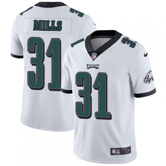 Men's Nike Philadelphia Eagles 31 Jalen Mills White Vapor Untouchable Limited Player NFL Jersey