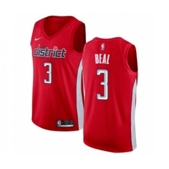 Men's Nike Washington Wizards 3 Bradley Beal Red Swingman Jersey - Earned Edition
