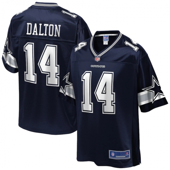 Youth Dallas Cowboys 14 Andy Dalton NFL Pro Line Navy Team Player Jersey.webp
