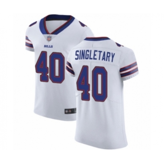 Men's Buffalo Bills 40 Devin Singletary White Vapor Untouchable Elite Player Football Jersey