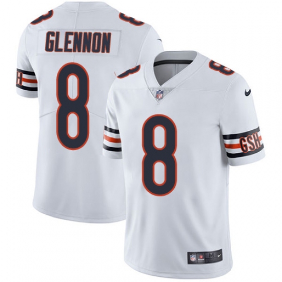 Men's Nike Chicago Bears 8 Mike Glennon White Vapor Untouchable Limited Player NFL Jersey