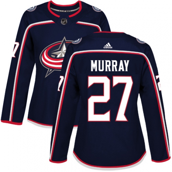 Women's Adidas Columbus Blue Jackets 27 Ryan Murray Premier Navy Blue Home NHL Jersey