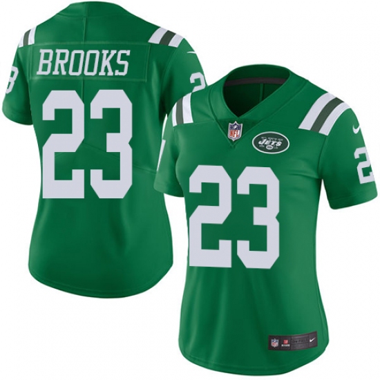 Women's Nike New York Jets 23 Terrence Brooks Limited Green Rush Vapor Untouchable NFL Jersey