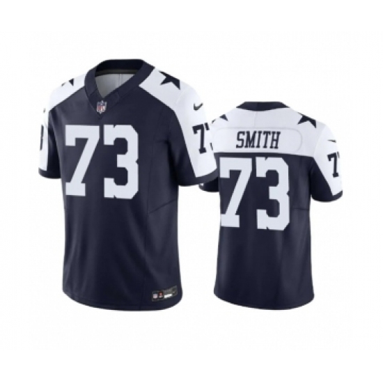 Men's Nike Dallas Cowboys 73 Tyler Smith Navy 2023 F.U.S.E. Vapor Limited Stitched Football Jersey