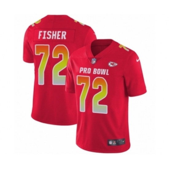 Men's Nike Kansas City Chiefs 72 Eric Fisher Limited Red AFC 2019 Pro Bowl NFL Jersey