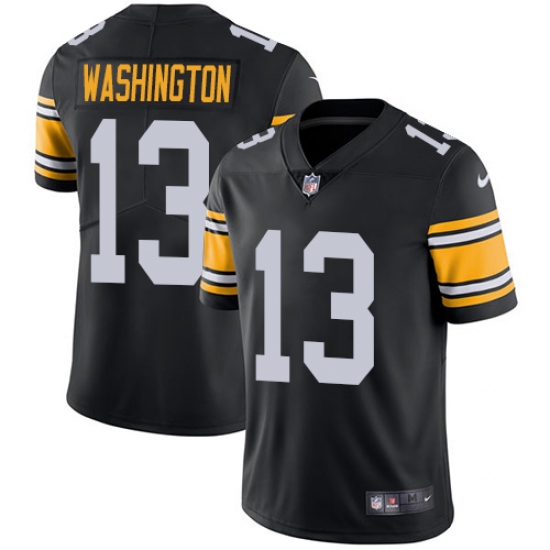 Men's Nike Pittsburgh Steelers 13 James Washington Black Alternate Vapor Untouchable Limited Player NFL Jersey