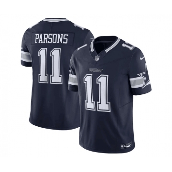 Men's Nike Dallas Cowboys 11 Micah Parsons Navy 2023 F.U.S.E. Limited Stitched Football Jersey