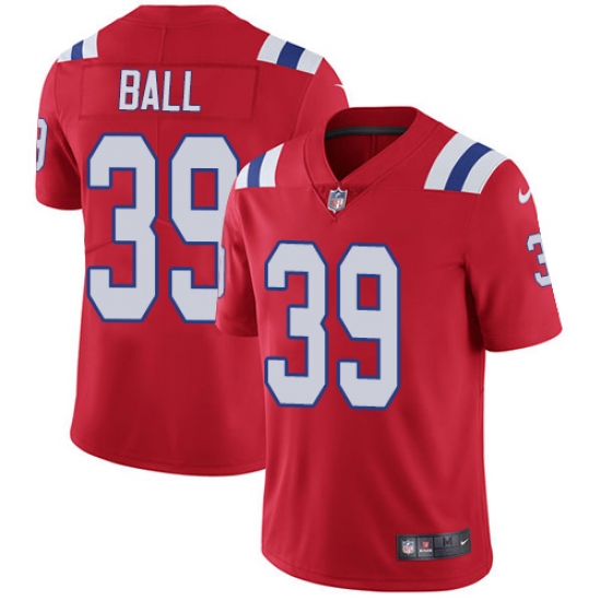 Men's Nike New England Patriots 39 Montee Ball Red Alternate Vapor Untouchable Limited Player NFL Jersey