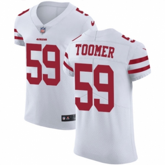 Men's Nike San Francisco 49ers 59 Korey Toomer White Vapor Untouchable Elite Player NFL Jersey