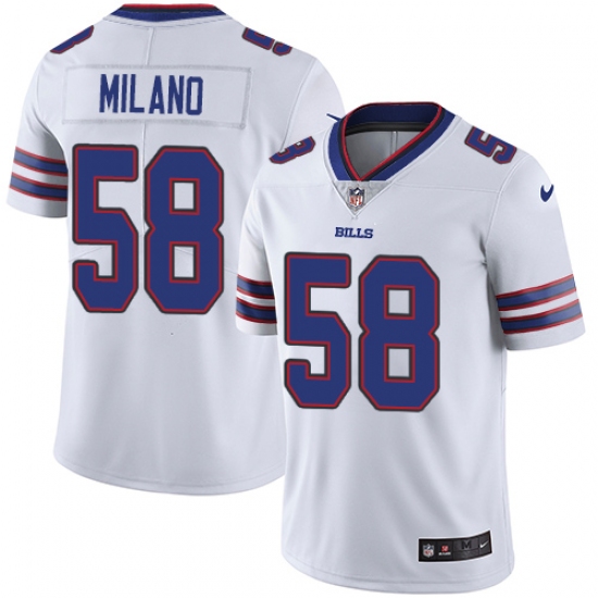 Youth Nike Buffalo Bills 58 Matt Milano White Vapor Untouchable Limited Player NFL Jersey