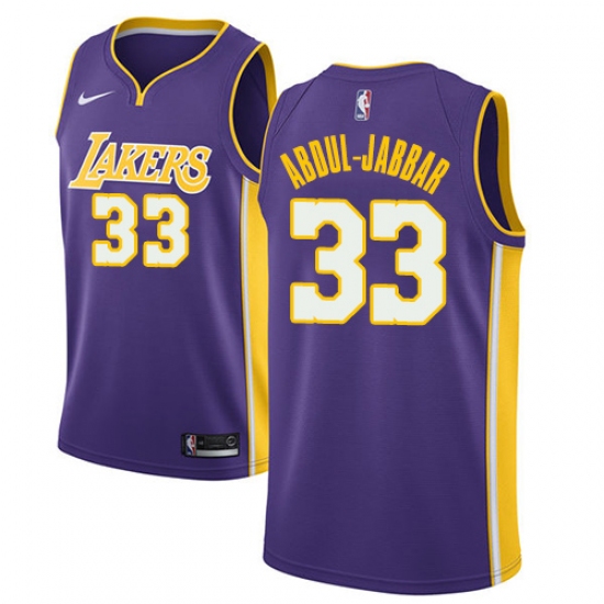 Youth Nike Los Angeles Lakers 33 Kareem Abdul-Jabbar Swingman Purple NBA Jersey - Statement Edition