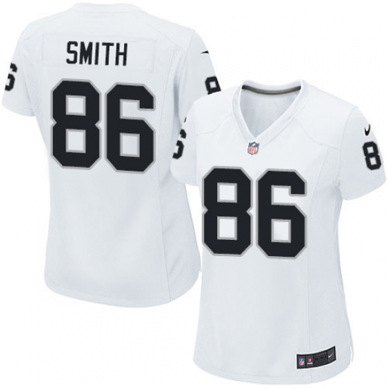 Women's Nike Oakland Raiders 86 Lee Smith Game White NFL Jersey
