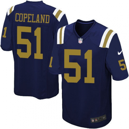 Men's Nike New York Jets 51 Brandon Copeland Game Navy Blue Alternate NFL Jersey