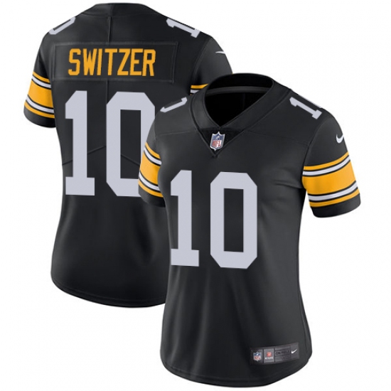 Women Nike Pittsburgh Steelers 10 Ryan Switzer Black Alternate Vapor Untouchable Limited Player NFL Jersey