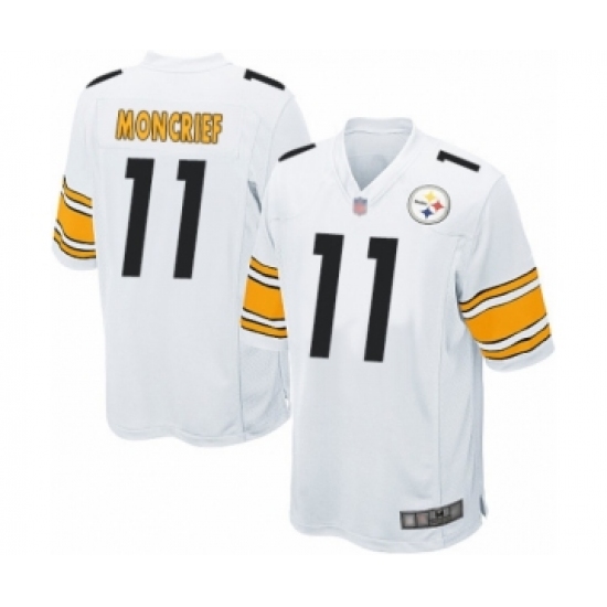 Men's Pittsburgh Steelers 11 Donte Moncrief Game White Football Jersey