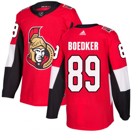 Men's Adidas Ottawa Senators 89 Mikkel Boedker Premier Red Home NHL Jersey