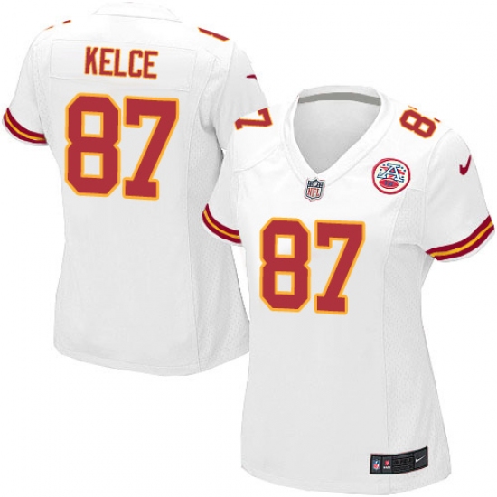 Women's Nike Kansas City Chiefs 87 Travis Kelce Game White NFL Jersey