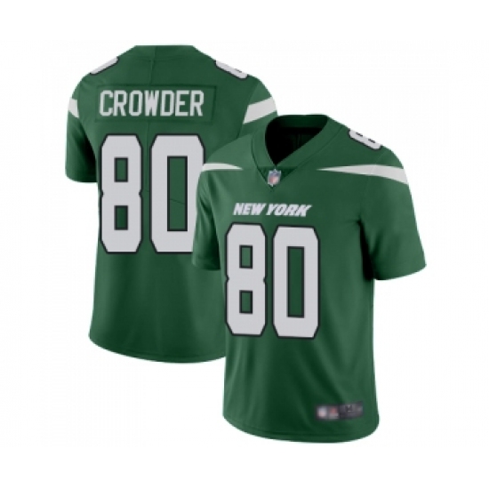 Youth New York Jets 80 Jamison Crowder Green Team Color Vapor Untouchable Limited Player Football Jersey